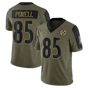 Youth Cornell Powell Pittsburgh Steelers Limited Olive 2021 Salute To Service Jersey