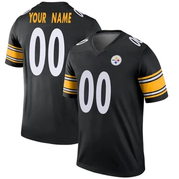 Youth Custom Pittsburgh Steelers Legend Black Jersey
