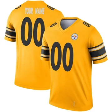Youth Custom Pittsburgh Steelers Legend Gold Inverted Jersey
