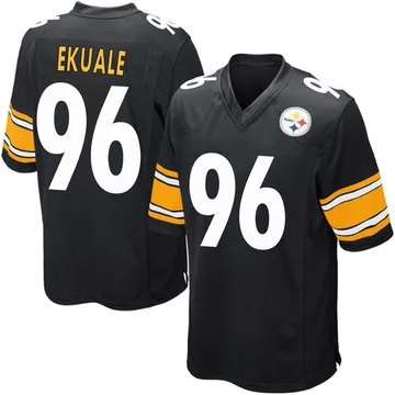 Youth Daniel Ekuale Pittsburgh Steelers Game Black Team Color Jersey