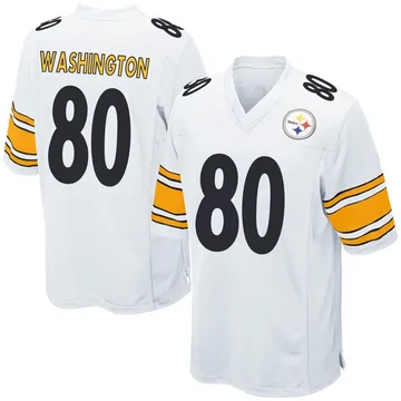 Youth Darnell Washington Pittsburgh Steelers Game White Jersey