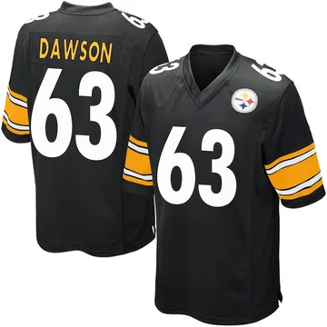 Youth Dermontti Dawson Pittsburgh Steelers Game Black Team Color Jersey