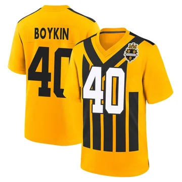 Youth Devan Boykin Pittsburgh Steelers Game Gold Alternate 1933 Throwback Jersey