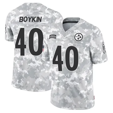 Youth Devan Boykin Pittsburgh Steelers Limited Arctic Camo 2024 Salute to Service Jersey