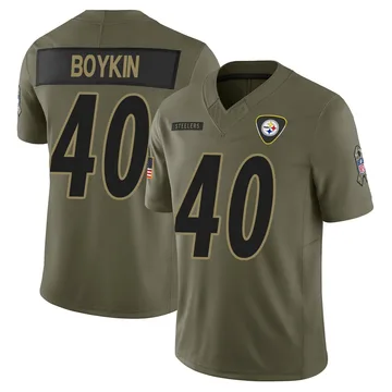 Youth Devan Boykin Pittsburgh Steelers Limited Olive 2025 Salute to Service Jersey
