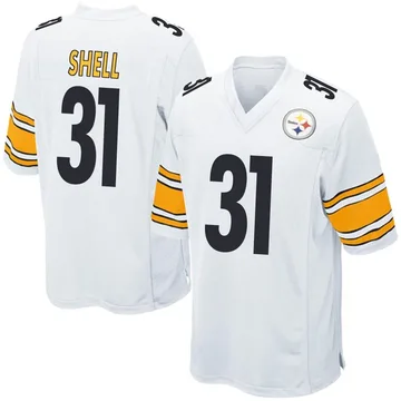 Youth Donnie Shell Pittsburgh Steelers Game White Jersey