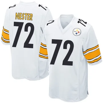 Youth Doug Nester Pittsburgh Steelers Game White Jersey
