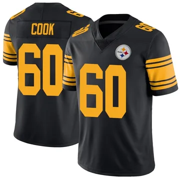 Youth Dylan Cook Pittsburgh Steelers Limited Black Color Rush Jersey