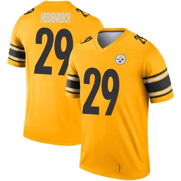 Youth Eli Heidenreich Pittsburgh Steelers Legend Gold Inverted Jersey