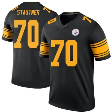 Youth Ernie Stautner Pittsburgh Steelers Legend Black Color Rush Jersey