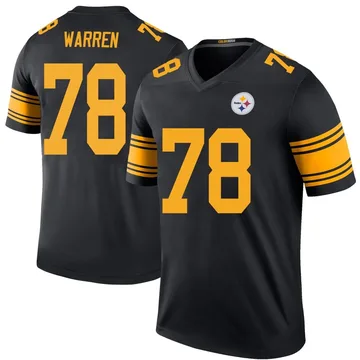Youth Gareth Warren Pittsburgh Steelers Legend Black Color Rush Jersey