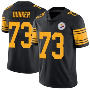 Youth Gennings Dunker Pittsburgh Steelers Limited Black Color Rush Jersey