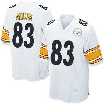 Youth Heath Miller Pittsburgh Steelers Game White Jersey