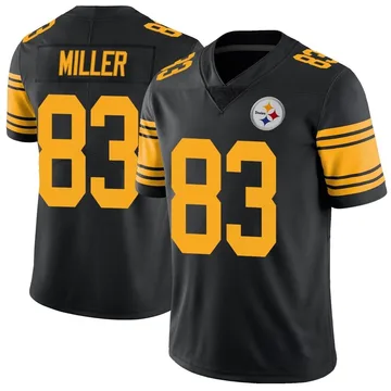 Youth Heath Miller Pittsburgh Steelers Limited Black Color Rush Jersey