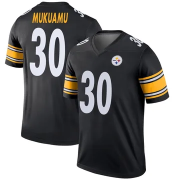 Youth Israel Mukuamu Pittsburgh Steelers Legend Black Jersey