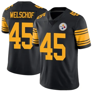 Youth Julius Welschof Pittsburgh Steelers Limited Black Color Rush Jersey