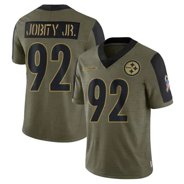 Youth Kevin Jobity Jr. Pittsburgh Steelers Limited Olive 2021 Salute To Service Jersey
