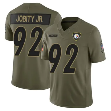 Youth Kevin Jobity Jr. Pittsburgh Steelers Limited Olive 2025 Salute to Service Jersey