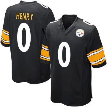 Youth KJ Henry Pittsburgh Steelers Game Black Team Color Jersey