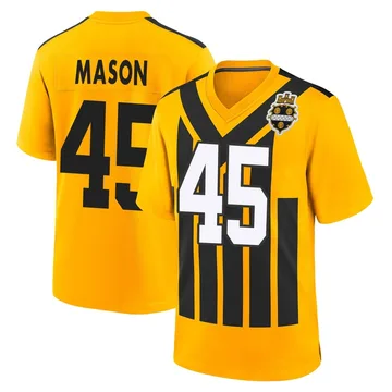 Youth Lance Mason Pittsburgh Steelers Game Gold Alternate 1933 Throwback Jersey