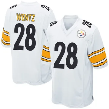 Youth Levi Wentz Pittsburgh Steelers Game White Jersey