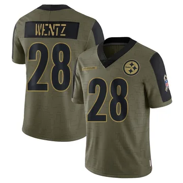 Youth Levi Wentz Pittsburgh Steelers Limited Olive 2021 Salute To Service Jersey