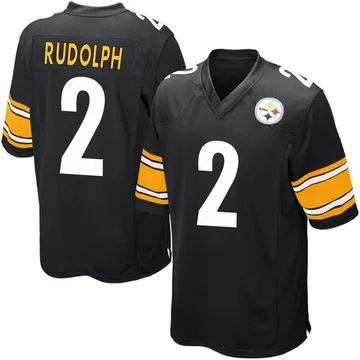 Youth Mason Rudolph Pittsburgh Steelers Game Black Team Color Jersey