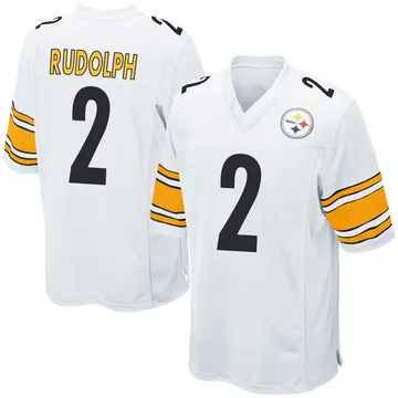 Youth Mason Rudolph Pittsburgh Steelers Game White Jersey