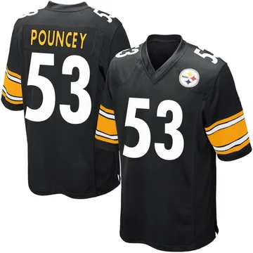 Youth Maurkice Pouncey Pittsburgh Steelers Game Black Team Color Jersey