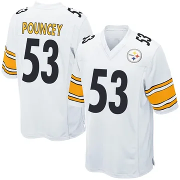 Youth Maurkice Pouncey Pittsburgh Steelers Game White Jersey