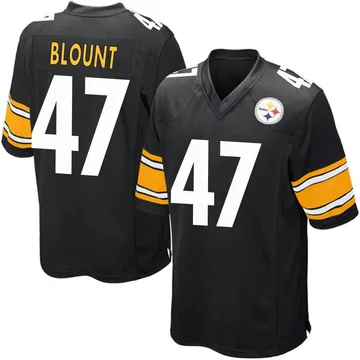Youth Mel Blount Pittsburgh Steelers Game Black Team Color Jersey