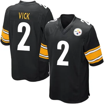 Youth Mike Vick Pittsburgh Steelers Game Black Team Color Jersey