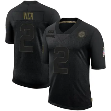 Youth Mike Vick Pittsburgh Steelers Limited Black 2020 Salute To Service Jersey