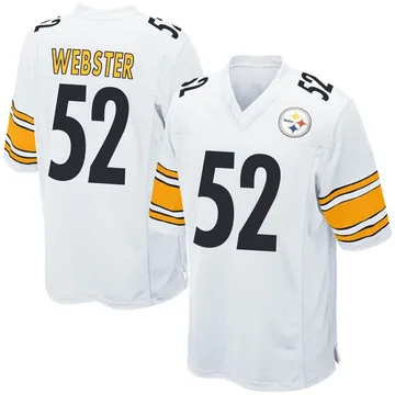 Youth Mike Webster Pittsburgh Steelers Game White Jersey