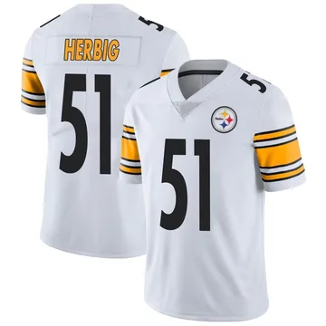 Youth Nick Herbig Pittsburgh Steelers Limited White Vapor Untouchable Jersey