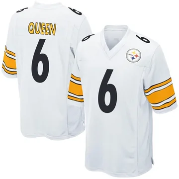 Youth Patrick Queen Pittsburgh Steelers Game White Jersey