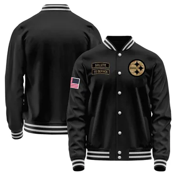 Youth Pittsburgh Steelers Black Salute to Service Sideline Performance Jacket