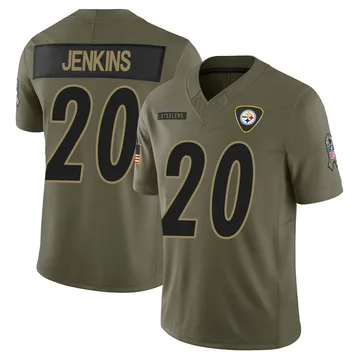 Youth Rayshawn Jenkins Pittsburgh Steelers Limited Olive 2025 Salute to Service Jersey