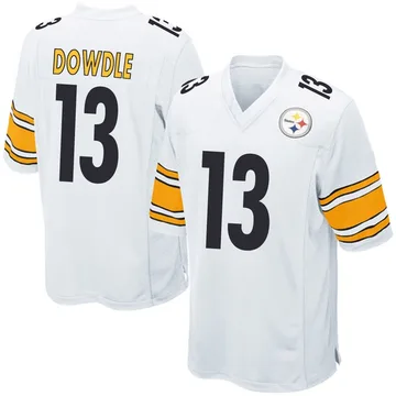 Youth Rico Dowdle Pittsburgh Steelers Game White Jersey