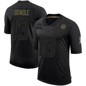 Youth Rico Dowdle Pittsburgh Steelers Limited Black 2020 Salute To Service Jersey