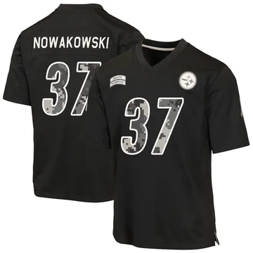 Youth Riley Nowakowski Pittsburgh Steelers Game Black 2026 Salute to Service Jersey