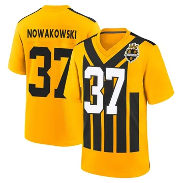 Youth Riley Nowakowski Pittsburgh Steelers Game Gold Alternate 1933 Throwback Jersey