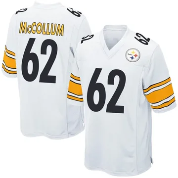 Youth Ryan McCollum Pittsburgh Steelers Game White Jersey