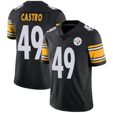 Youth Sebastian Castro Pittsburgh Steelers Limited Black Team Color Vapor Untouchable Jersey
