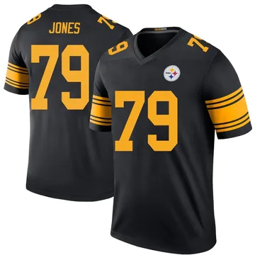 Youth Steven Jones Pittsburgh Steelers Legend Black Color Rush Jersey