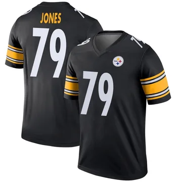 Youth Steven Jones Pittsburgh Steelers Legend Black Jersey