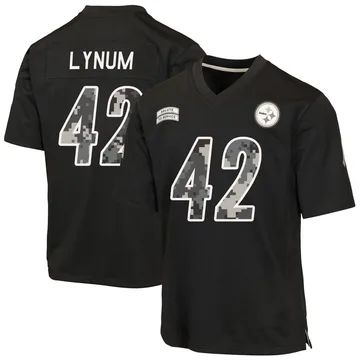 Youth Tamon Lynum Pittsburgh Steelers Game Black 2026 Salute to Service Jersey