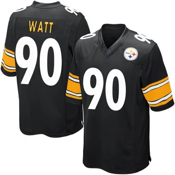 Youth T.J. Watt Pittsburgh Steelers Game Black Team Color Jersey