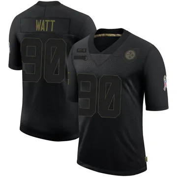 Youth T.J. Watt Pittsburgh Steelers Limited Black 2020 Salute To Service Jersey