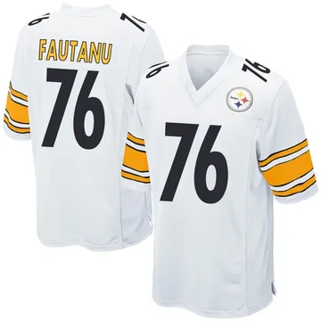 Youth Troy Fautanu Pittsburgh Steelers Game White Jersey